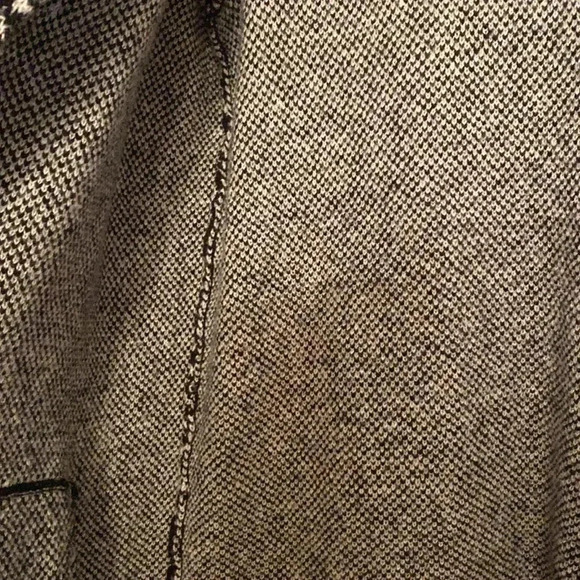 Athleta extra long black/white open cardigan - small - wool/cashmere blend - Picture 6 of 9